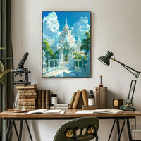 Majestic Thai Temple Fantasy Art Poster Print