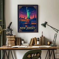New Jersey Iconic Landmarks Poster