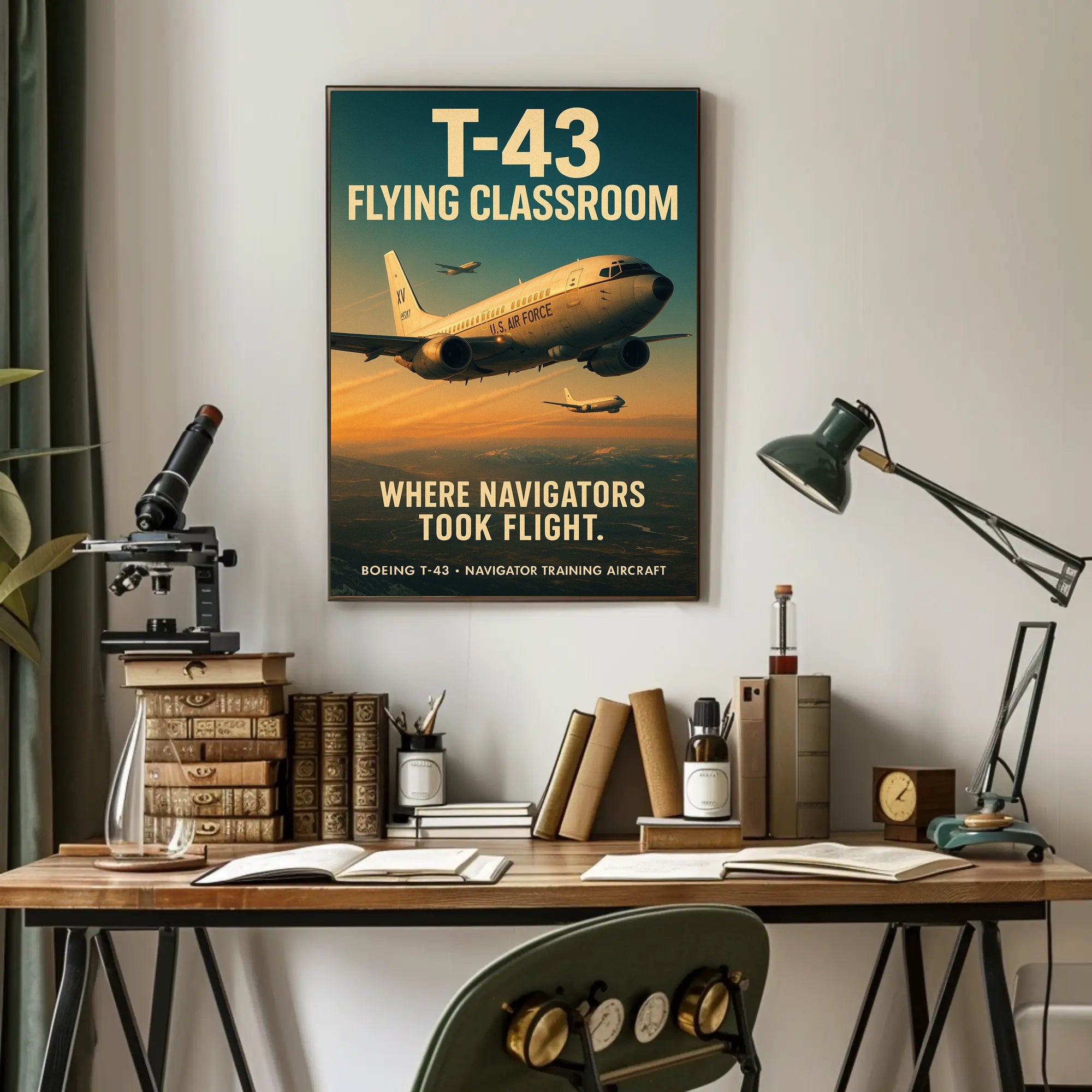 Boeing T-43 Aircraft Military Recruitment Art Poster