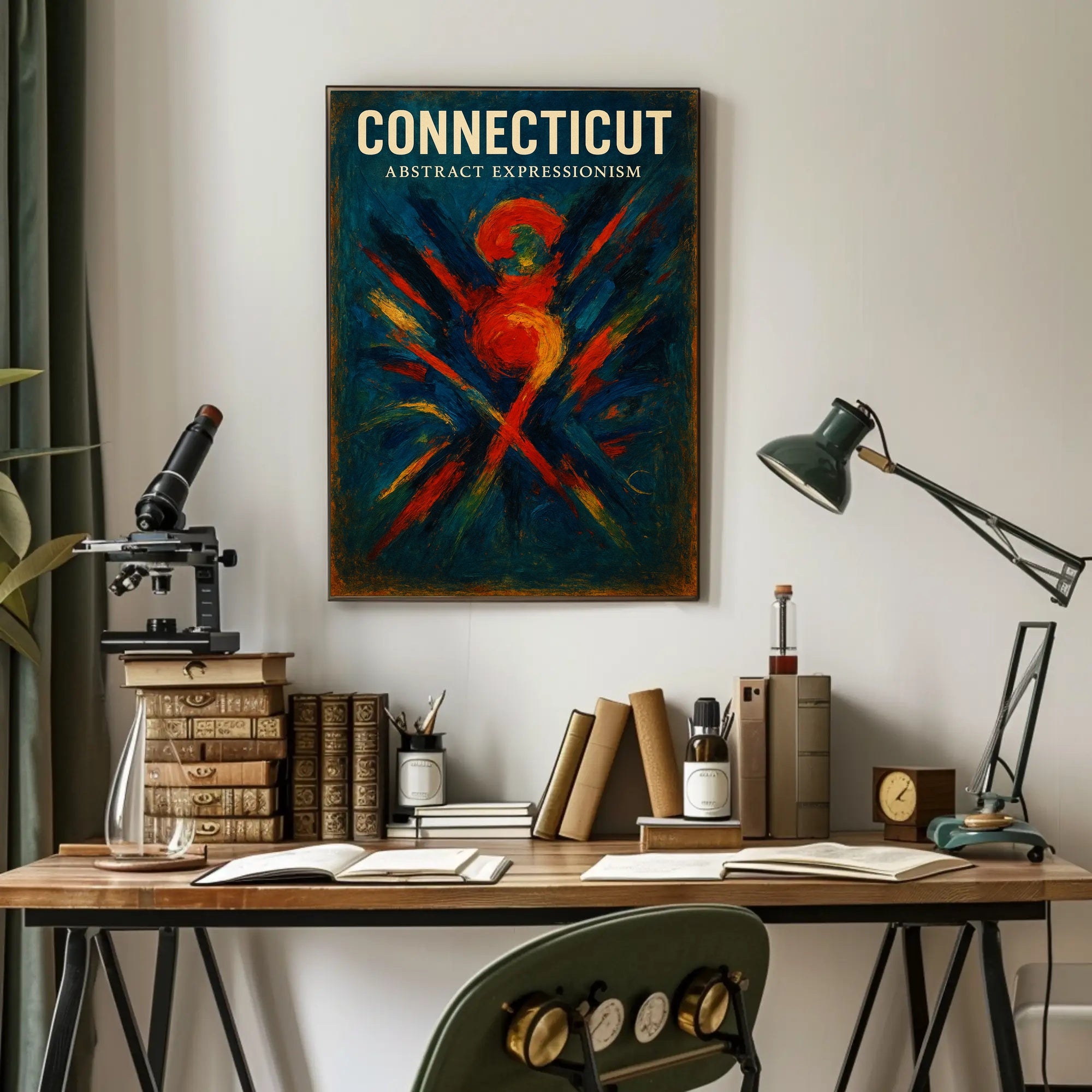 Connecticut Abstract Expressionism Poster PosterGoat