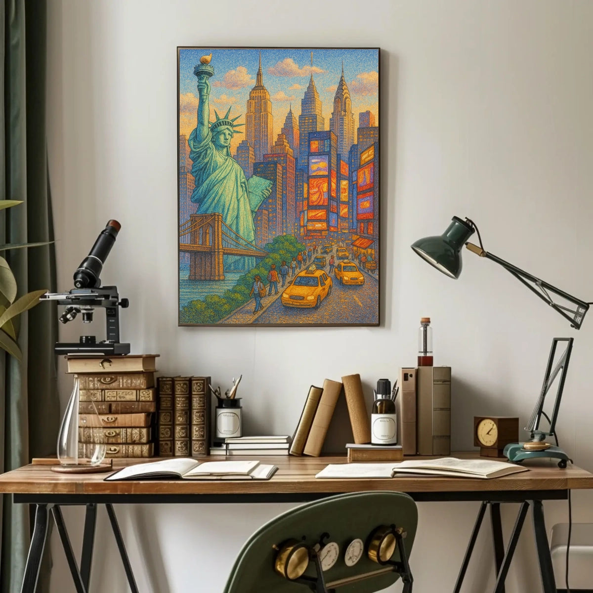 New York City Urban Energy Art Poster Modern Wall Art