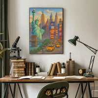 New York City Urban Energy Art Poster Modern Wall Art