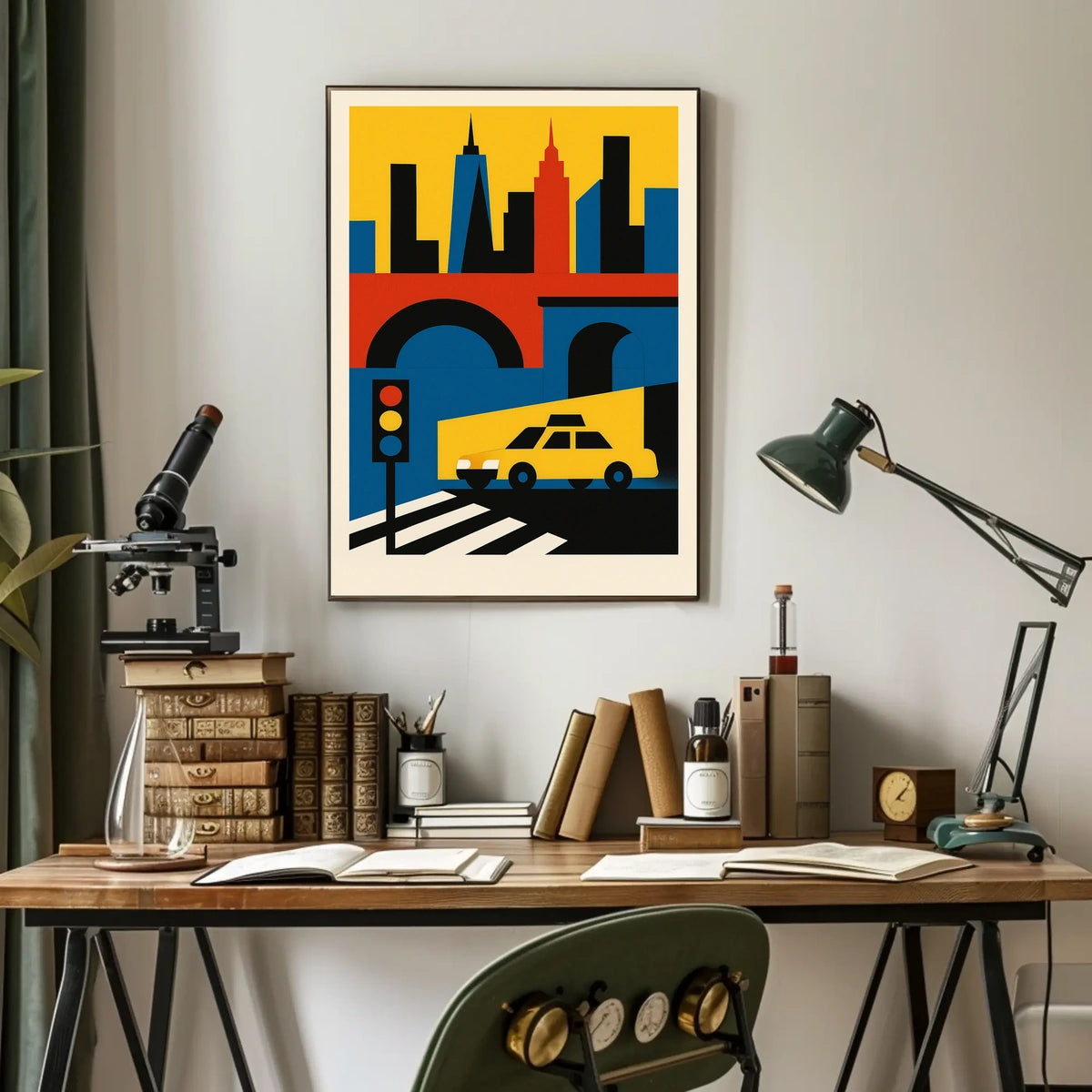 Urban Symphony City Poster Geometric Art For Modern Homes