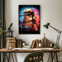 Sonic Aviator Futurism Bird Living Room Poster