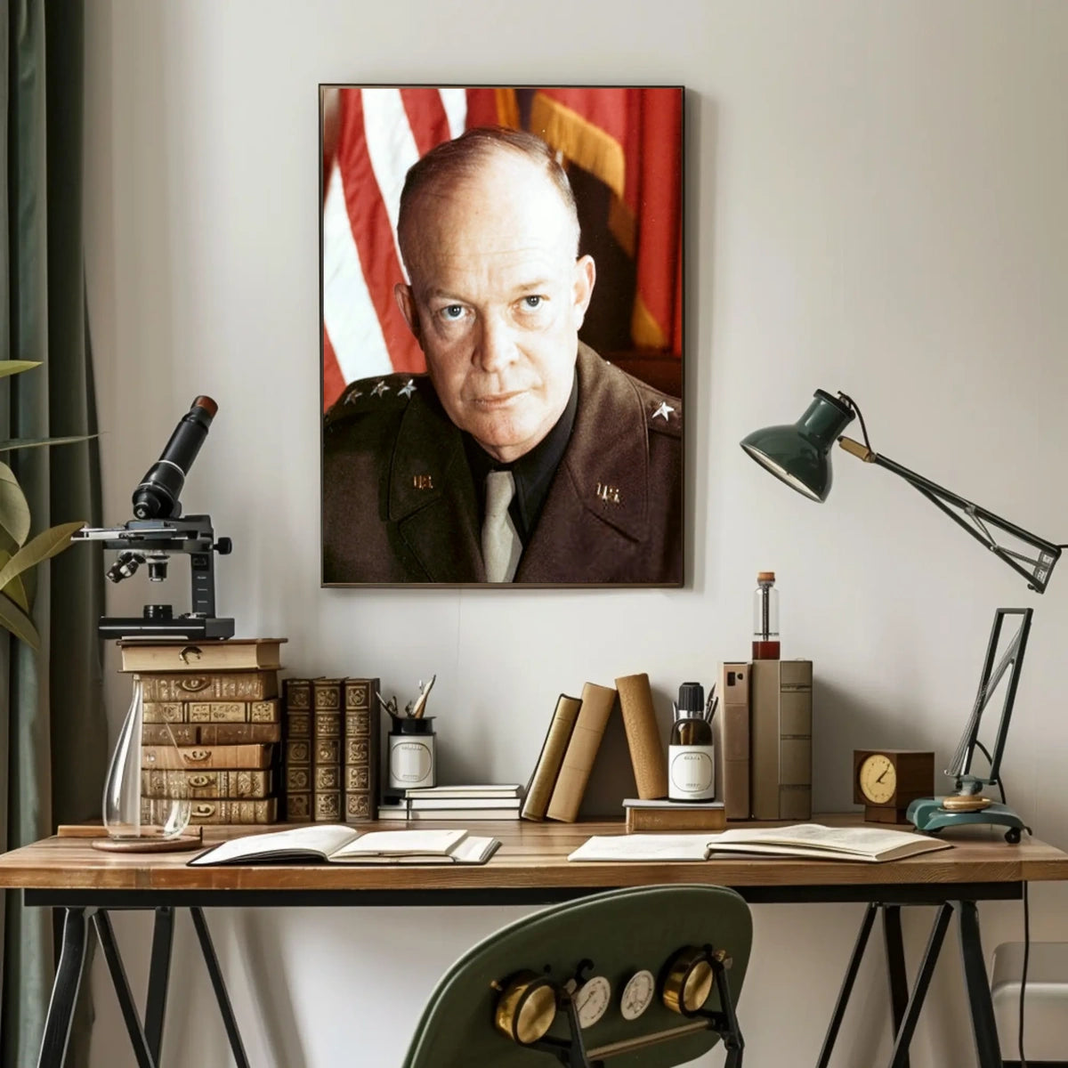 Wartime General Eisenhower Portrait Poster