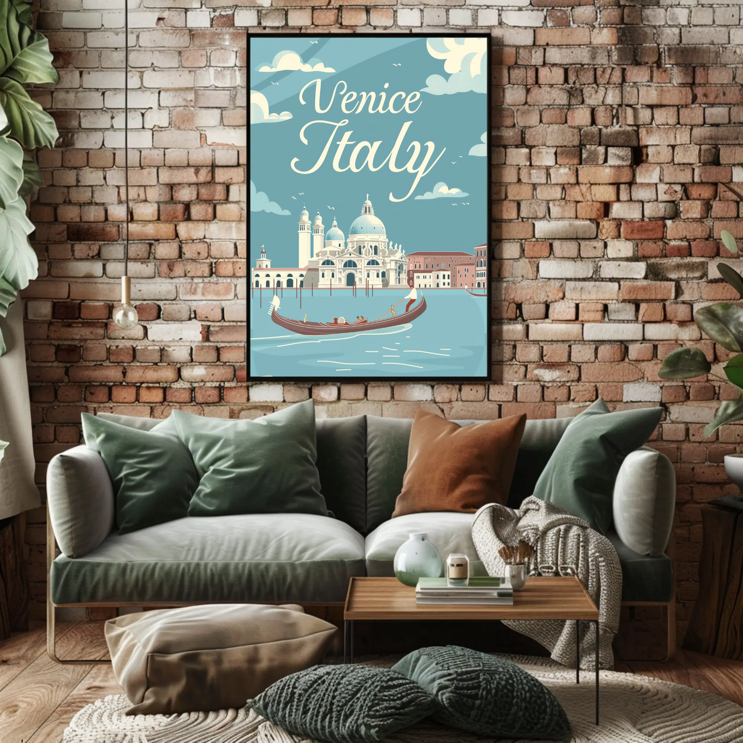 Venice, Italy - Gondola Vintage Style Poster