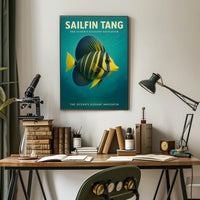 Sailfin Tang The Ocean’s Elegant Navigator Poster PosterGoat