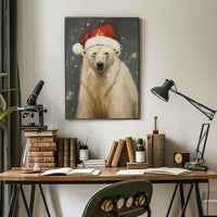 Festive Polar Bear Poster