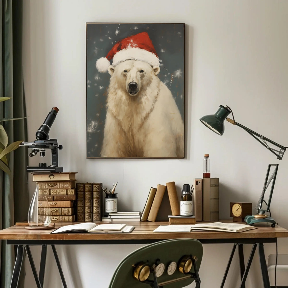 Festive Polar Bear Poster