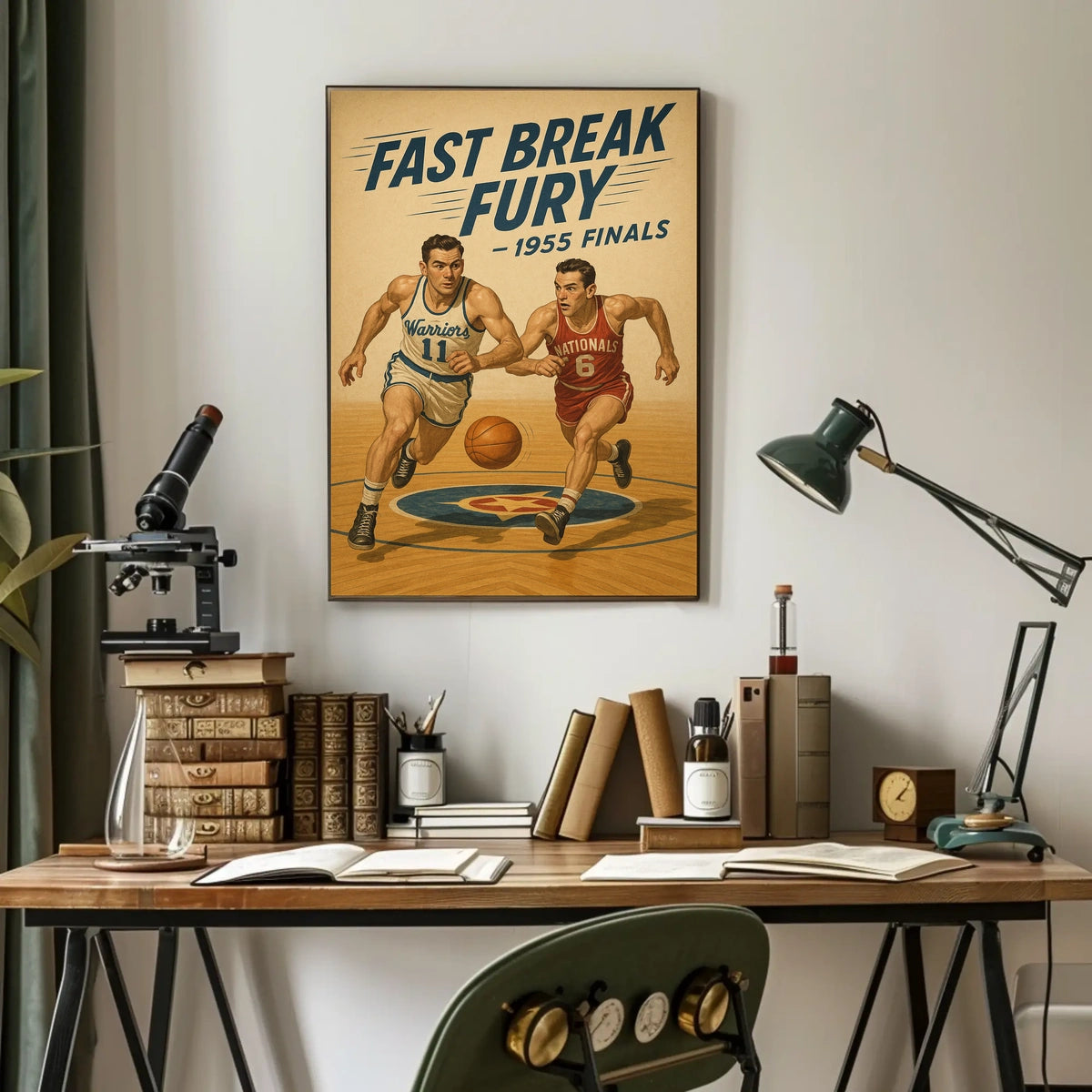 Fast Break Fury 1955 Finals Poster