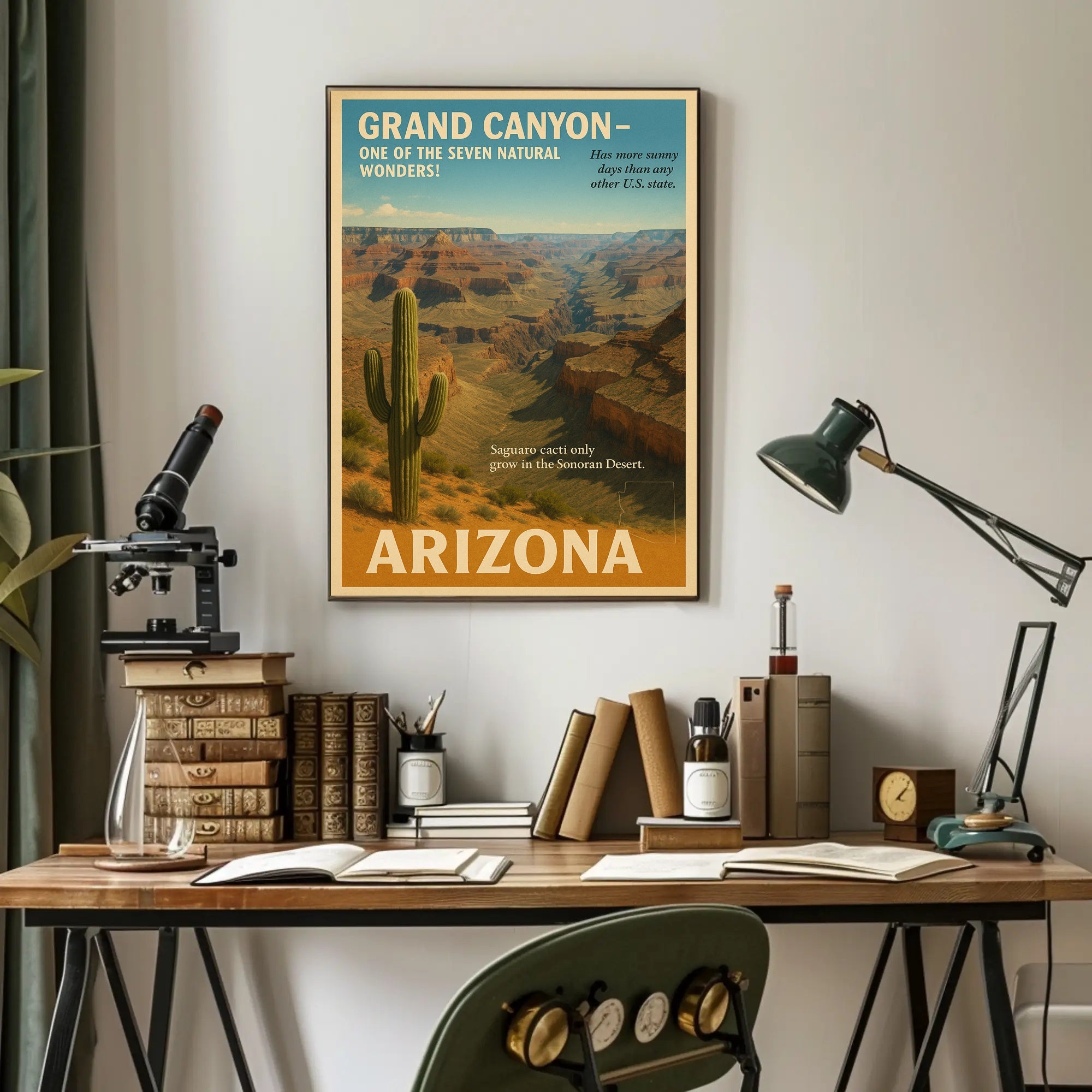 Discover Arizona - Land of the Grand Canyon Poster