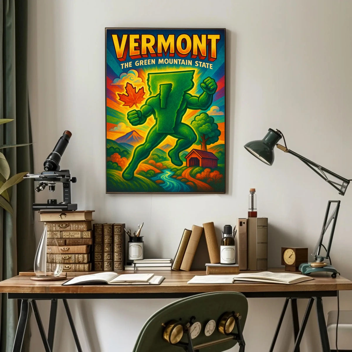 Vermont The Green Mountain State Poster