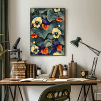 Vibrant Floral Elegance: Modern Botanical Artistic Poster