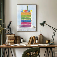 Rainbow Celebration Cake Poster