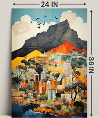 Vibrant Cityscape At The MountainS Edge Poster
