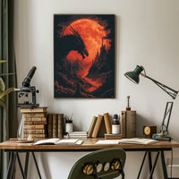Epic Dragon Battle: Medieval Fantasy Art Poster PosterGoat