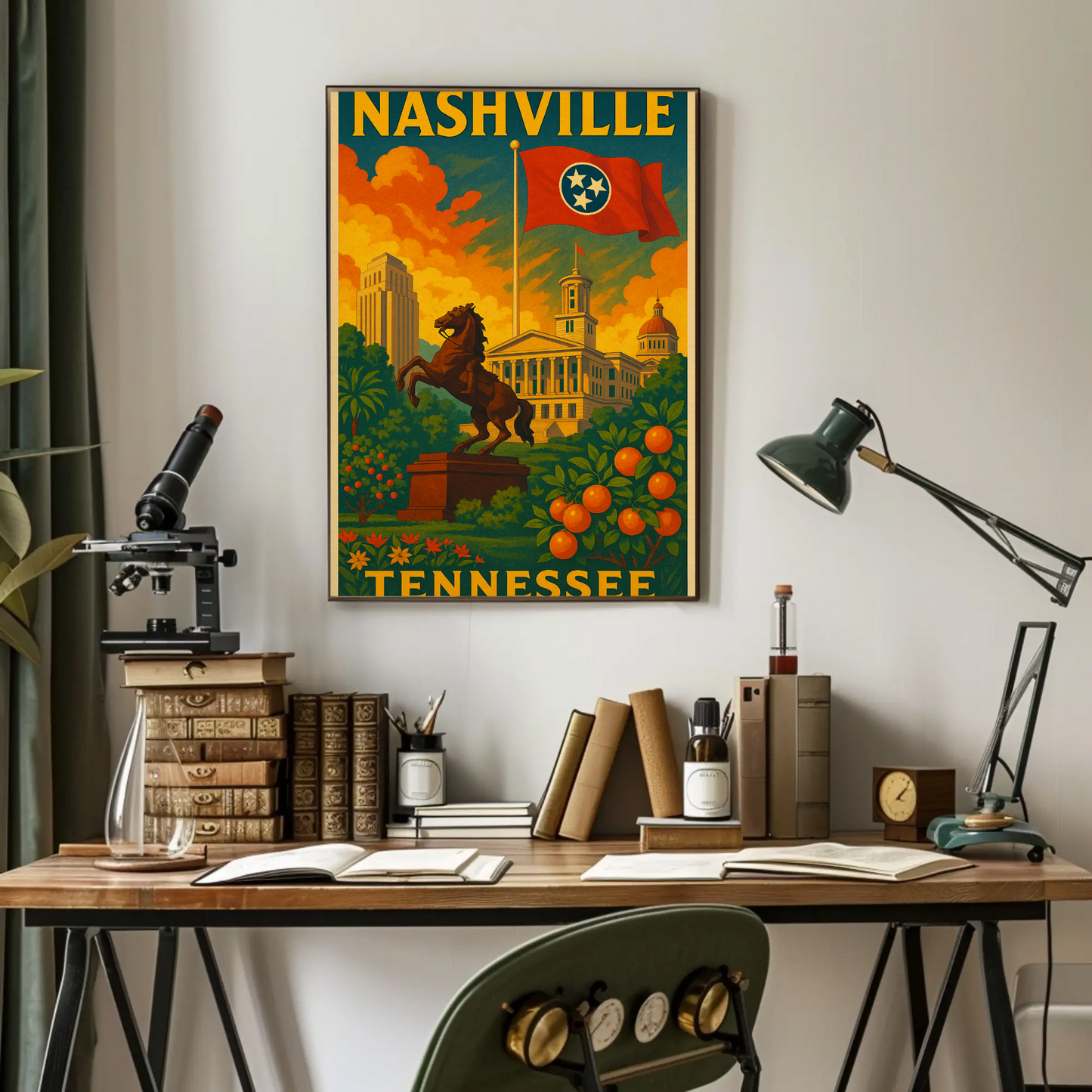 Nashville Tennessee Capitol City Travel Poster