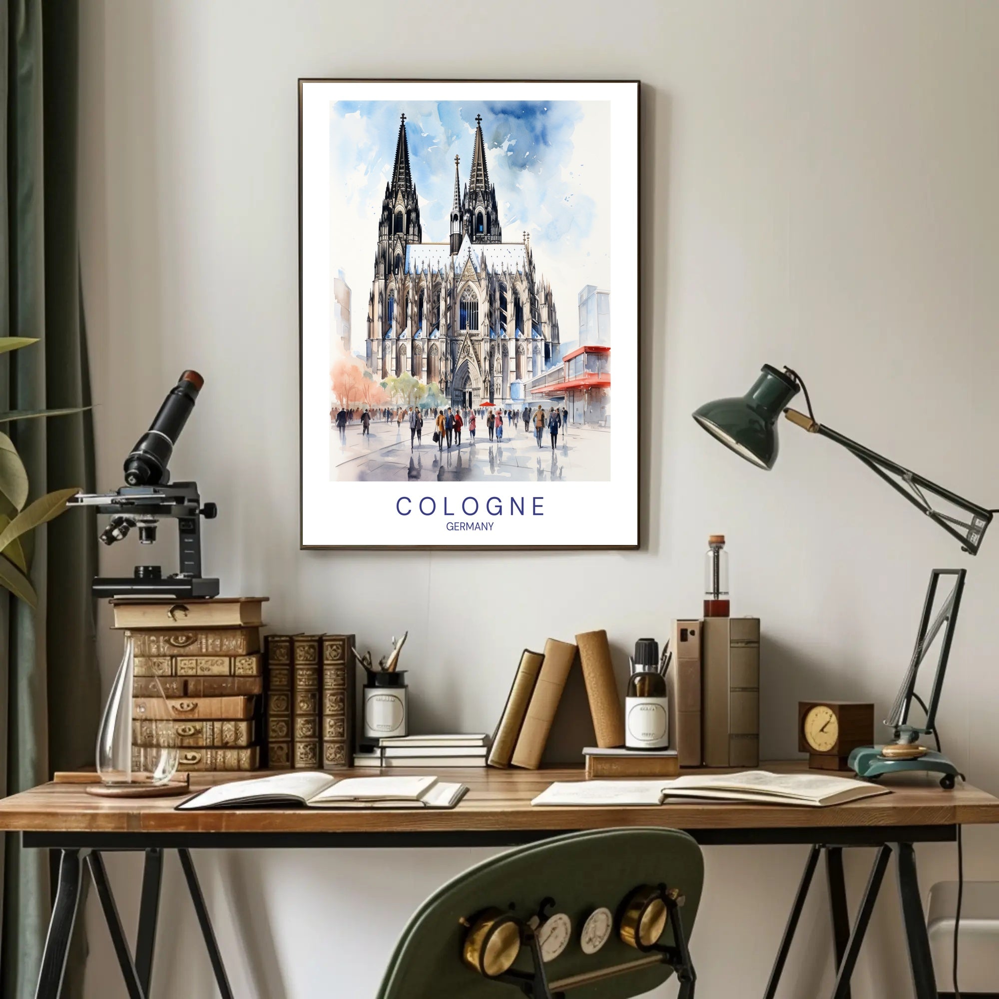 Cologne Cathedral in Vibrant Cityscape Urban or Cityscape Poster PosterGoat