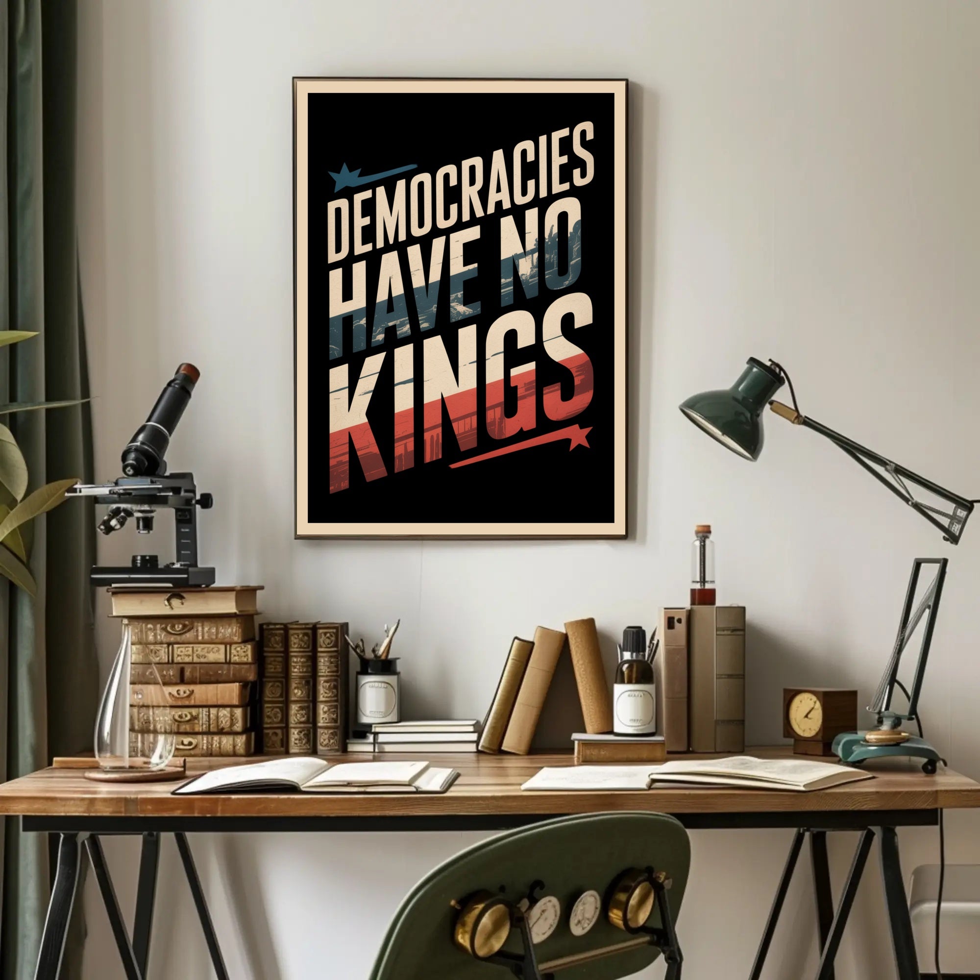 Empowering Political Poster with Patriotic Design and Bold Statement