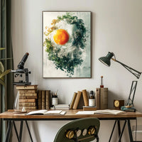 Sunny-Side-Up Egg Nature Fusion Art Poster PosterGoat