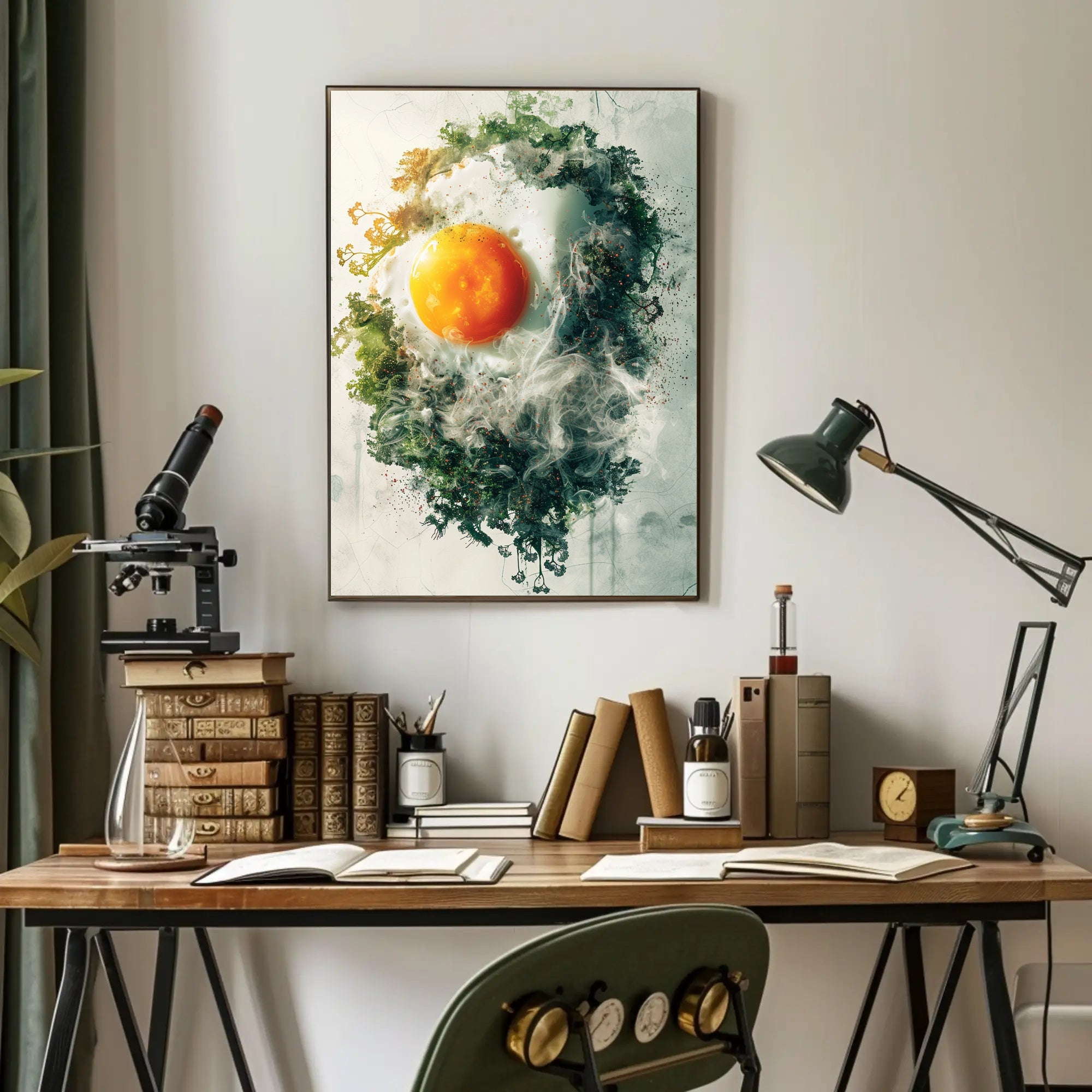 Sunny-Side-Up Egg Nature Fusion Art Poster PosterGoat