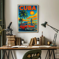 Vibrant Cuba Travel Poster