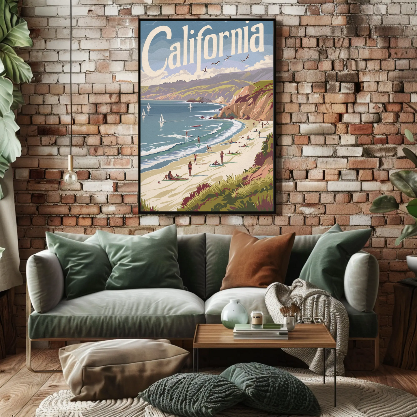 California Beach Vintage Poster