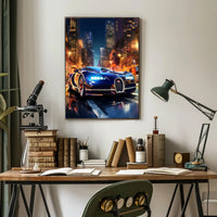 Night Drive in the City Poster PosterGoat