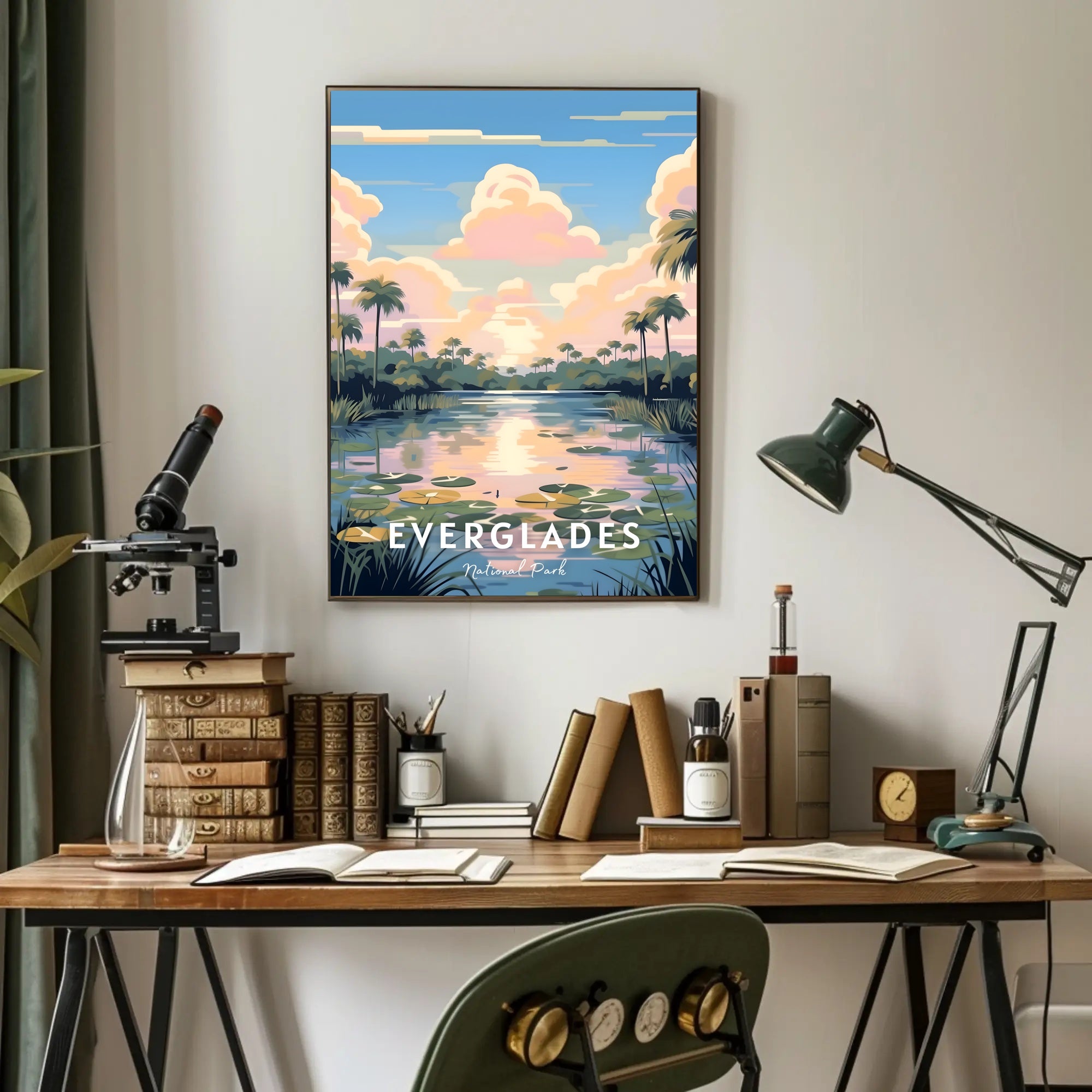 Serene Everglades Sunrise Tranquility National Park Poster
