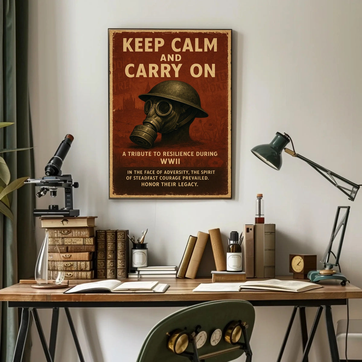 Keep Calm And Carry On Tribute To Wwii Poster