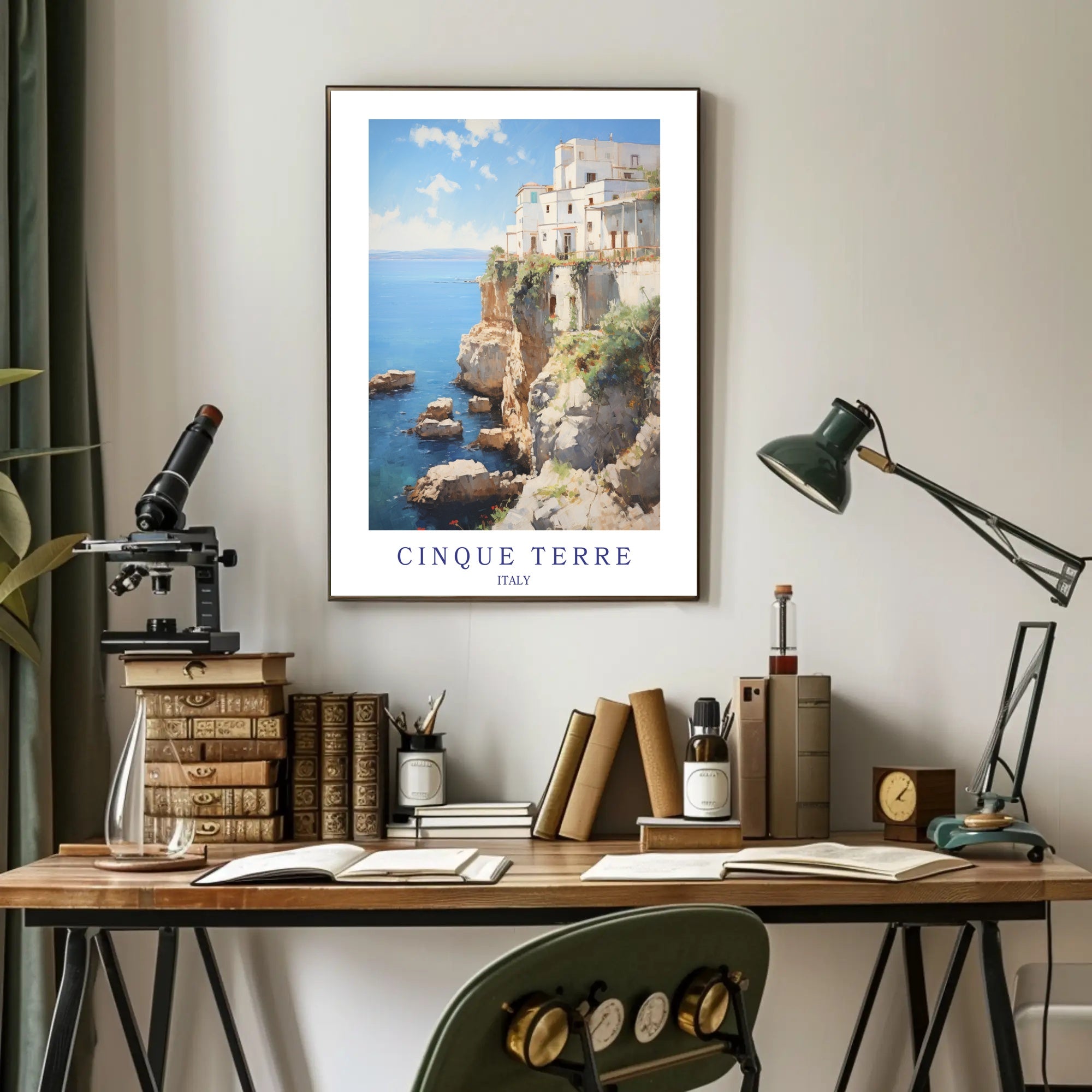 Cinque Terre Coastal Serenity Travel Poster PosterGoat