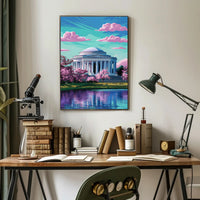 Serene Spring at the Monument Poster
