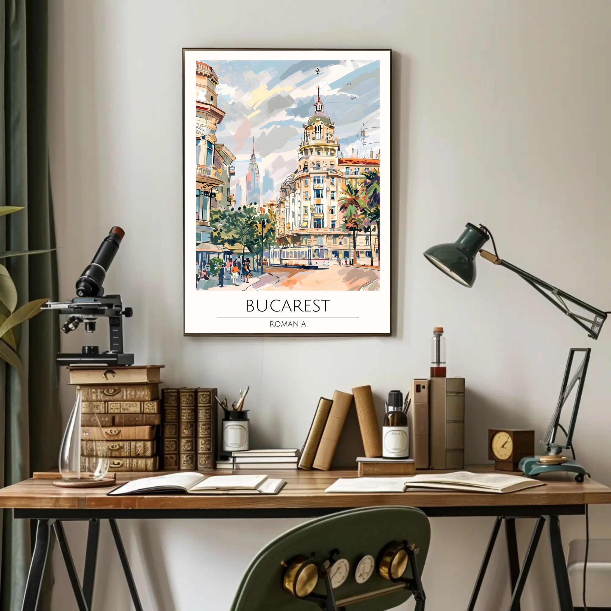 Bucarest Cityscape Poster PosterGoat