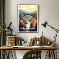 New River Gorge National Park Vintage Poster
