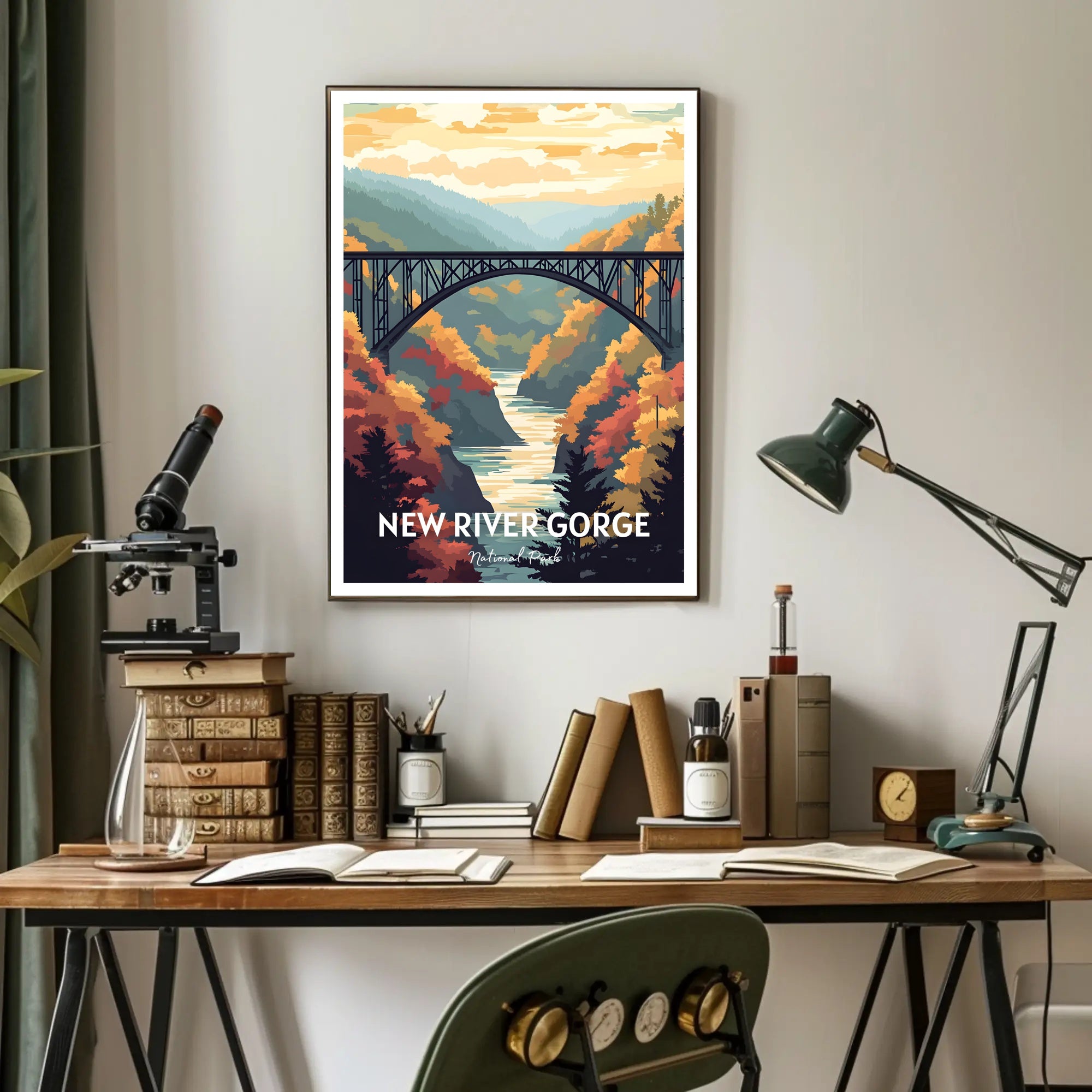 New River Gorge National Park Vintage Poster