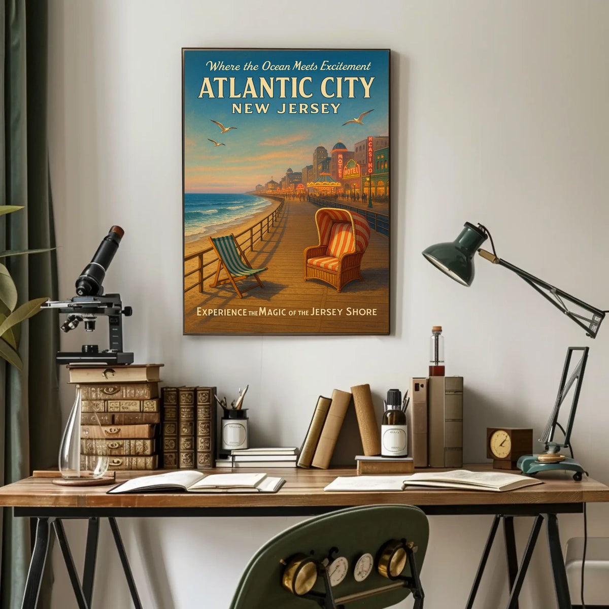 Atlantic City Where the Ocean Meets Excitement Poster