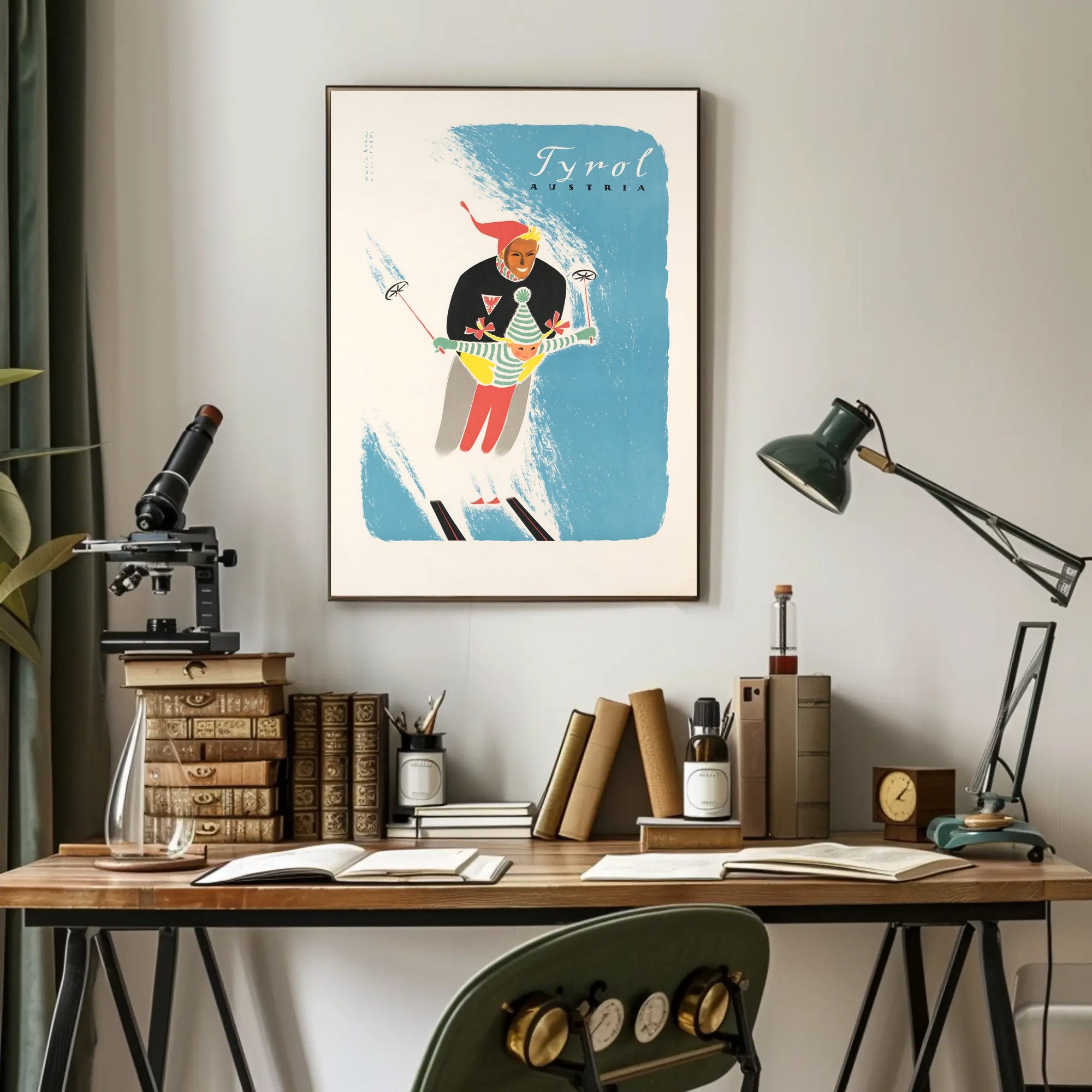 Skiing in Tyrol Poster PosterGoat