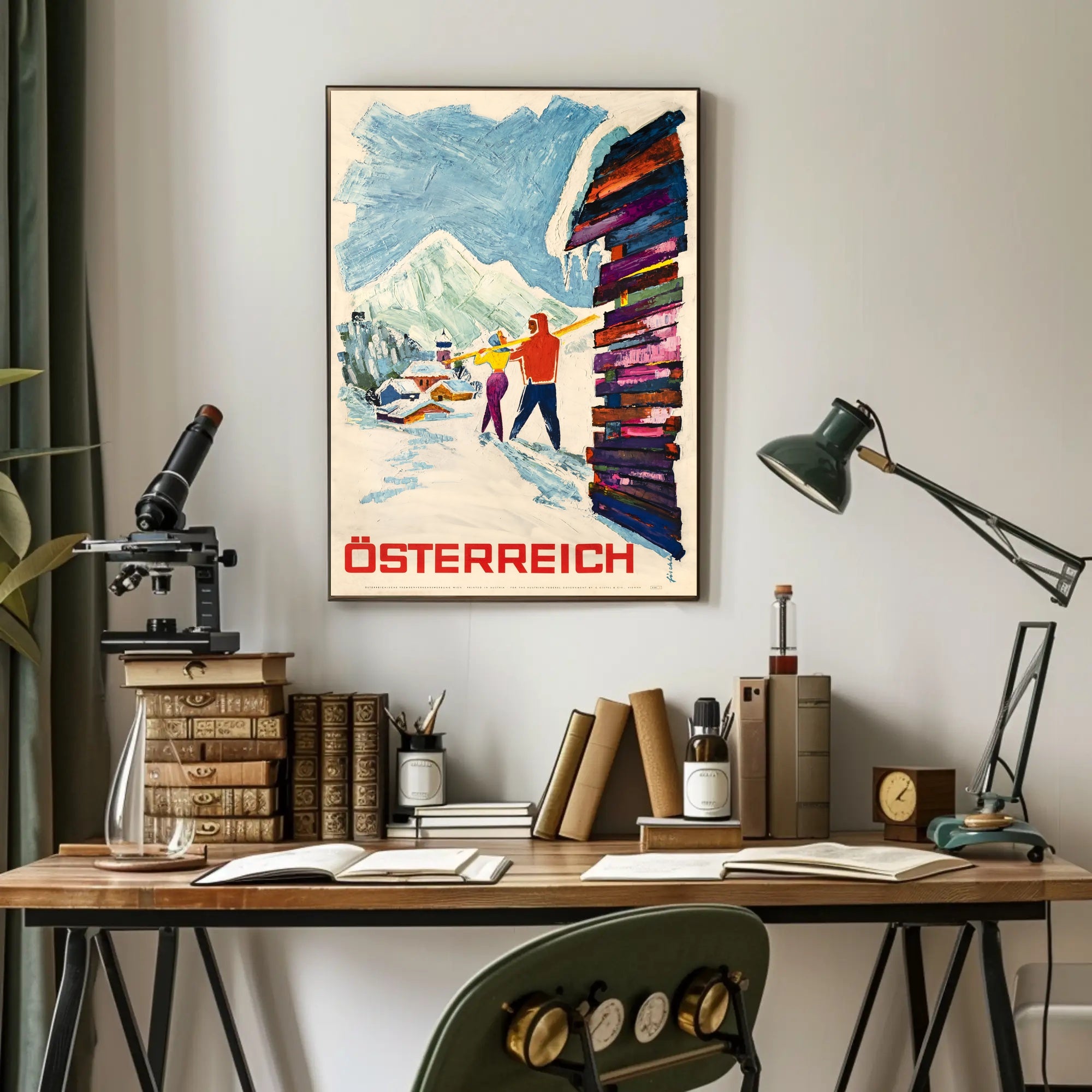 Österreich Winter Adventure Poster PosterGoat