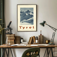 Tyrol Black-and-White Vintage Travel Poster PosterGoat