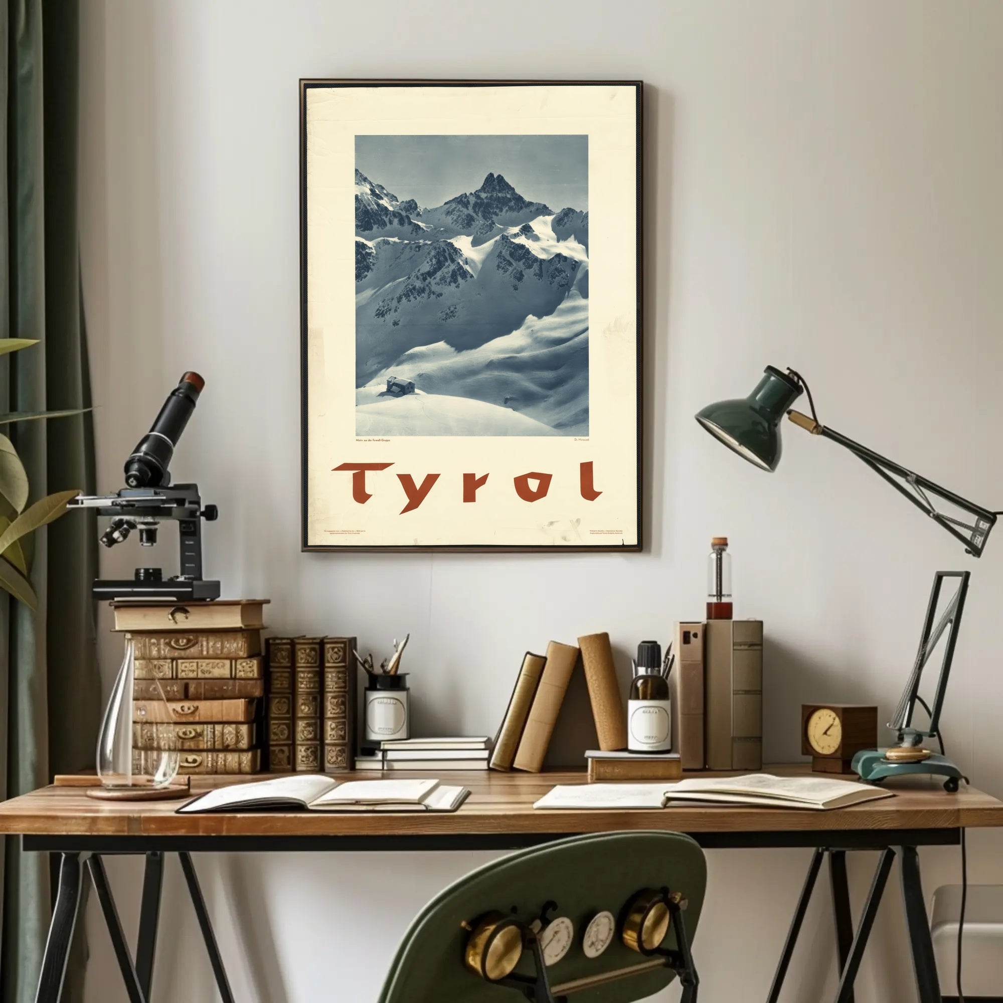 Tyrol Black-and-White Vintage Travel Poster PosterGoat