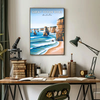 Twelve Apostles Scenic View Travel Poster