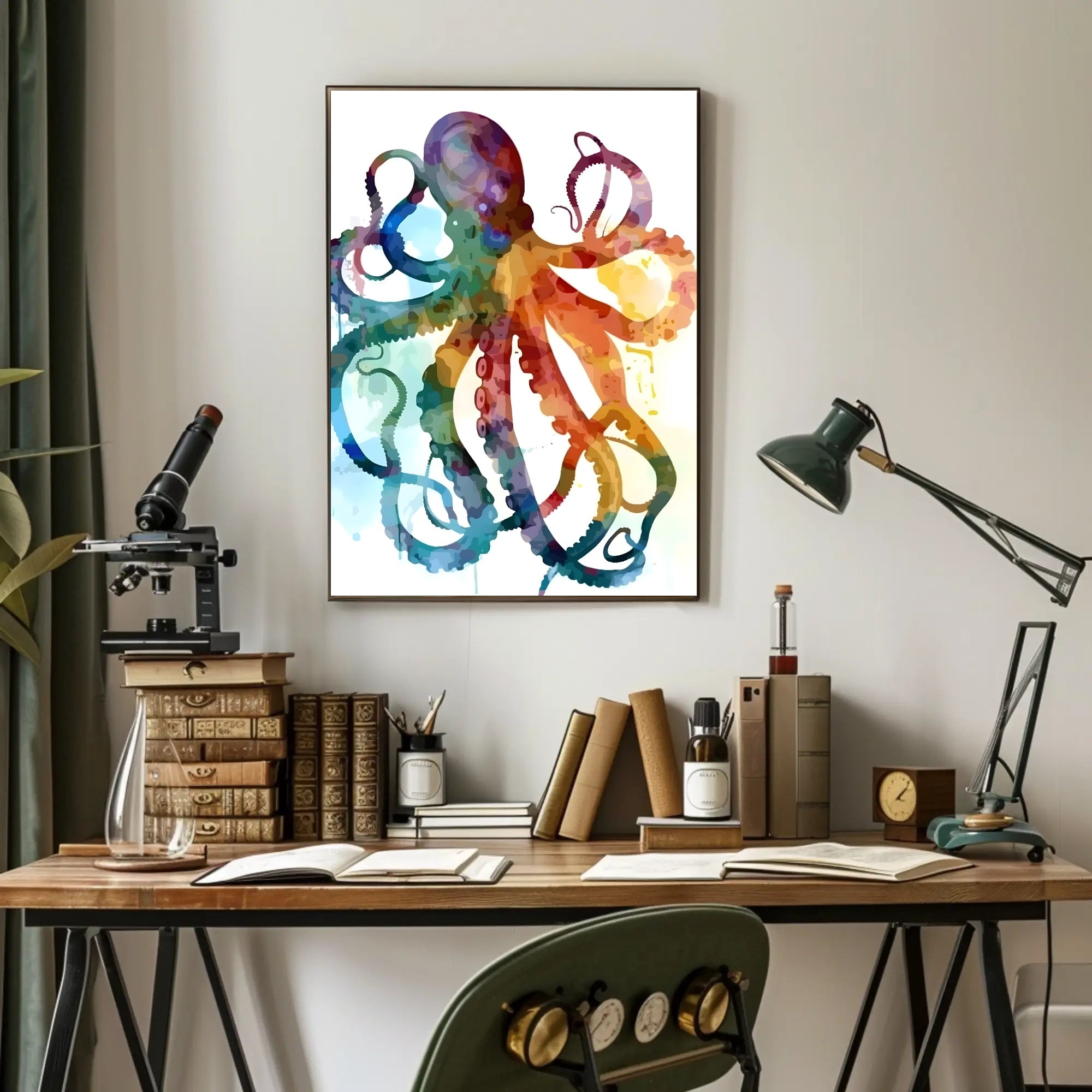 Vibrant Octopus Art Poster
