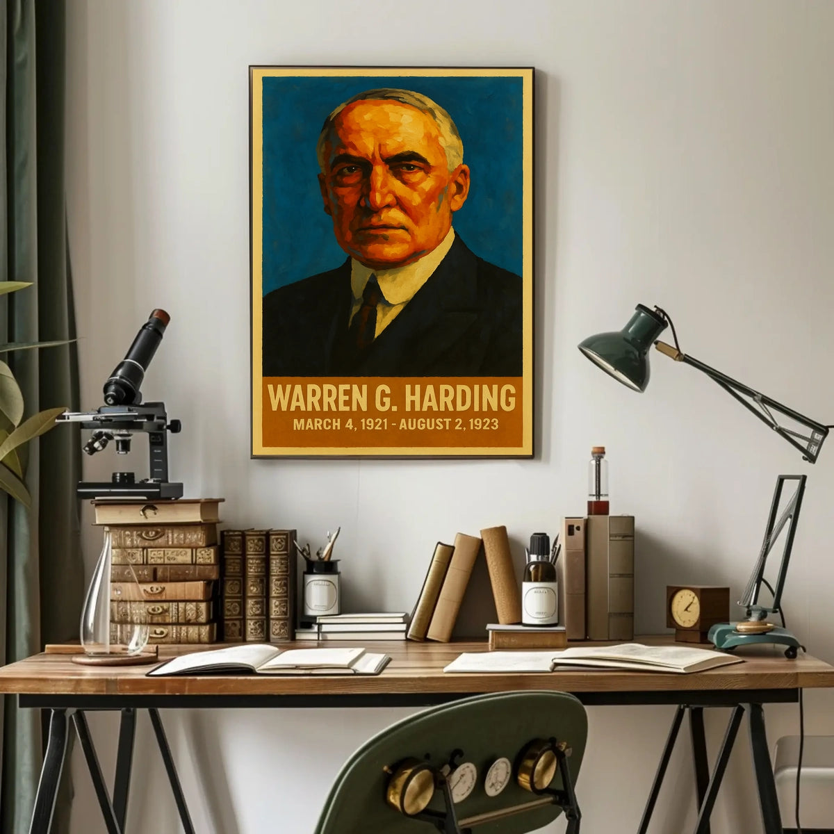 Harding Vintage Patriotic Leadership Poster