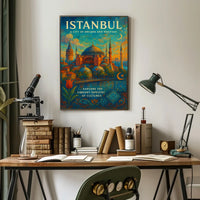 Istanbul City of Dreams Poster Wall Art for Home Decor