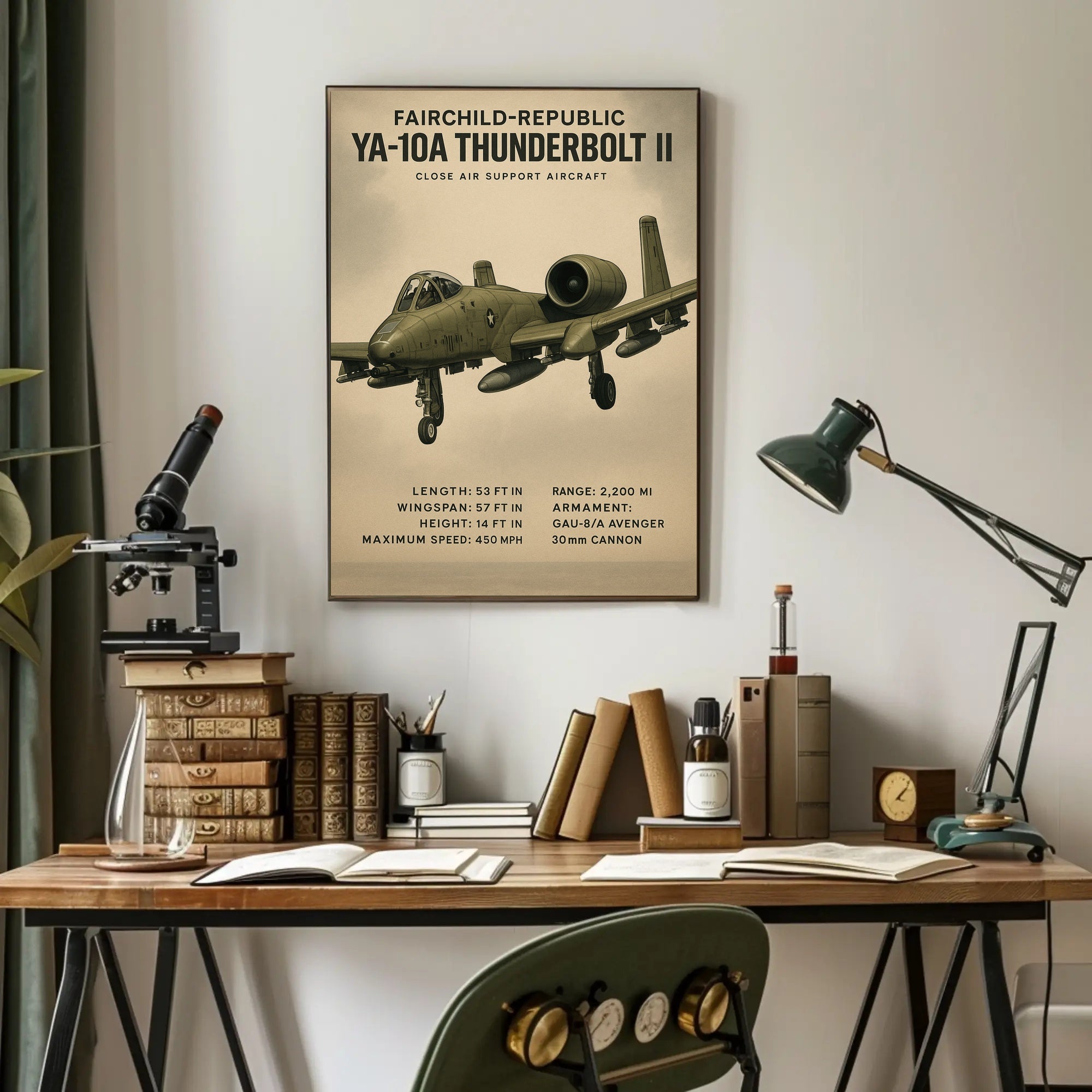 YA-10A Thunderbolt II Overview Poster PosterGoat
