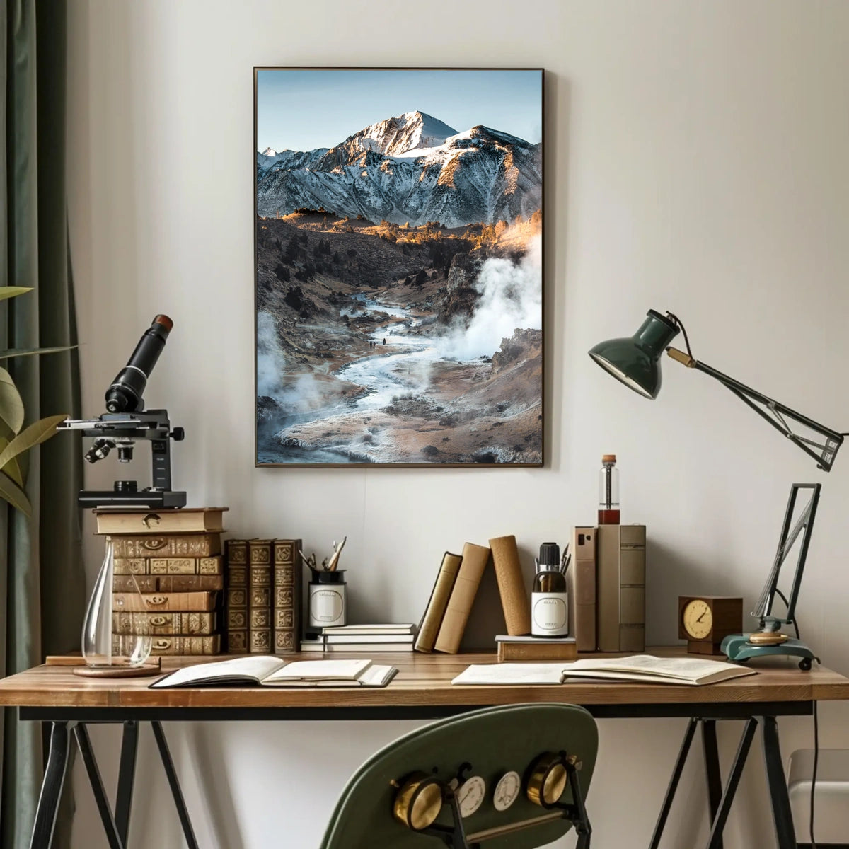 Majestic Snow-Capped Mountain Wilderness Adventure Poster