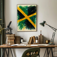 Jamaican Flag Art Poster