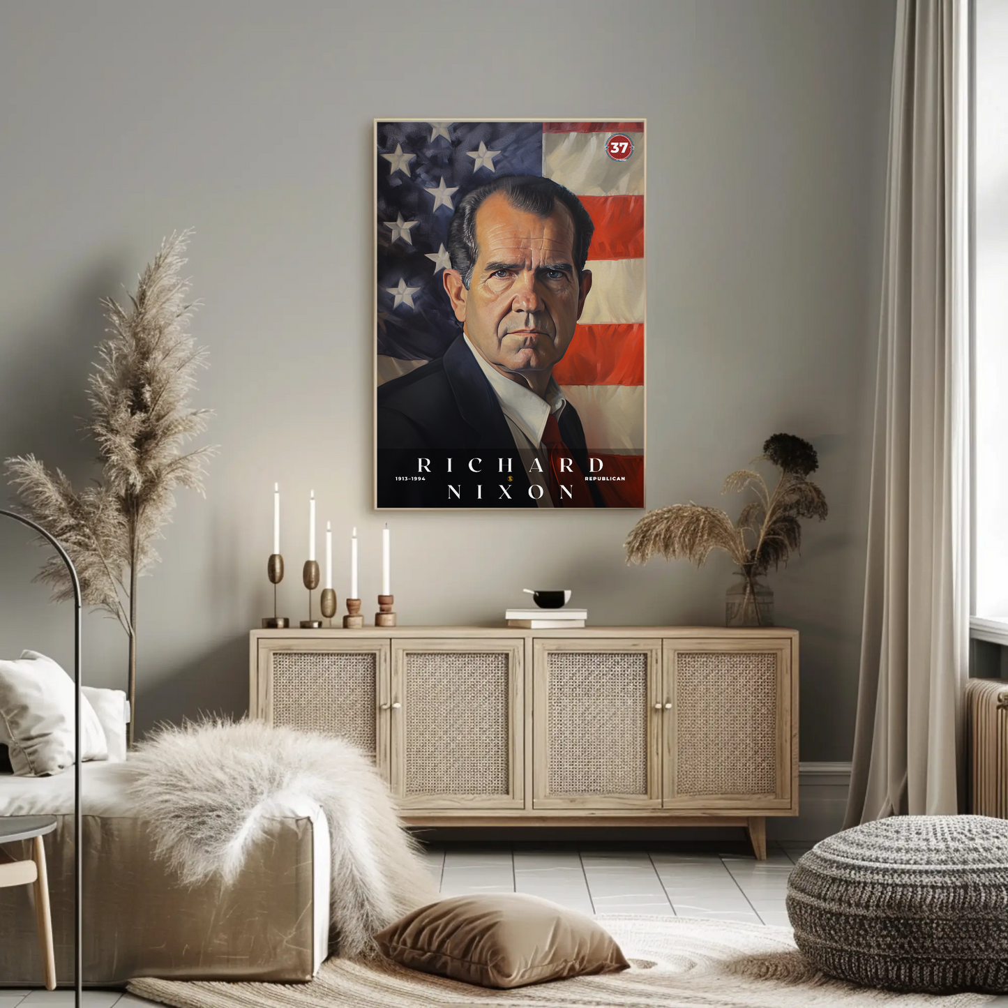 Richard Nixon 37th President Of The United States Portrait