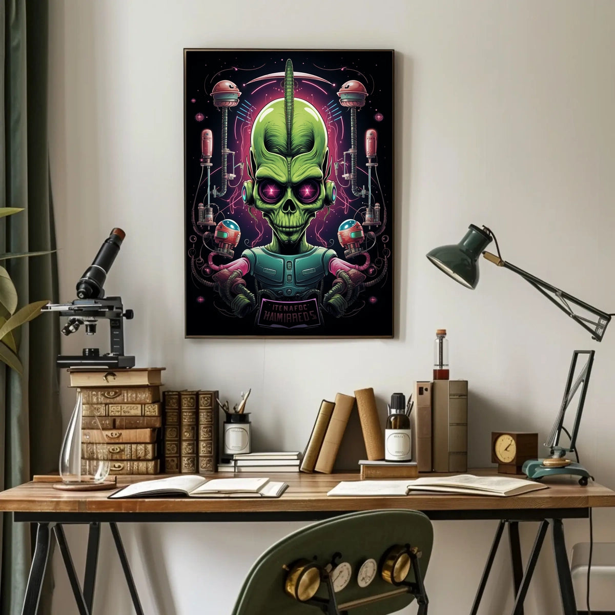 Alien Cyborg Encounter Poster