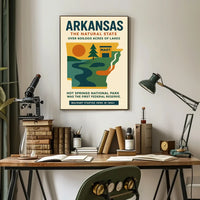 Discover Arkansas: Natural Beauty and History Poster